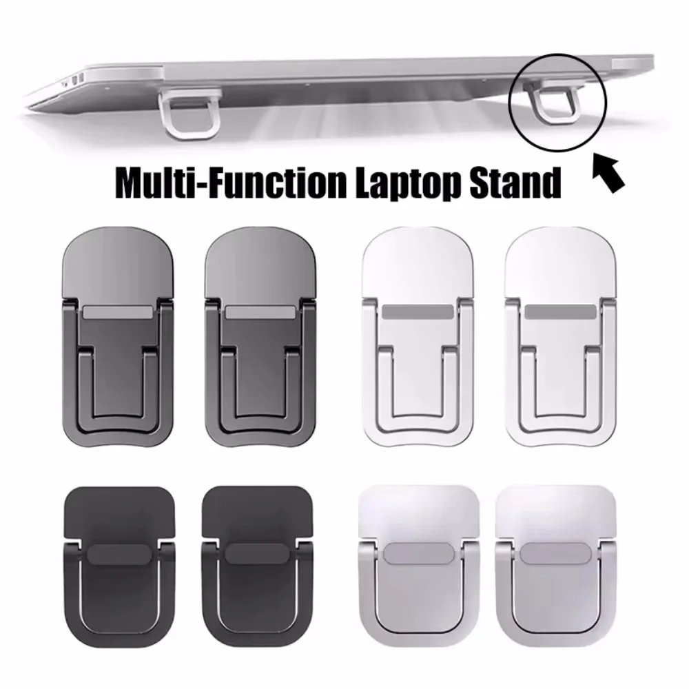 2pcs/Set Foldable Laptop Stand Portable Notebook Support Holder Adjustable Riser Cooling Bracket Universal for Laptop Tablet