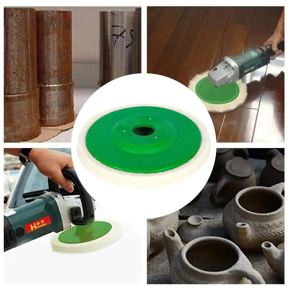 Wool Polishing Wheel Disc Flat Polishing Wheel Angle Maintenance Agent Supply Grinder PolishingSheet Cleaning Waxing Car B8W8