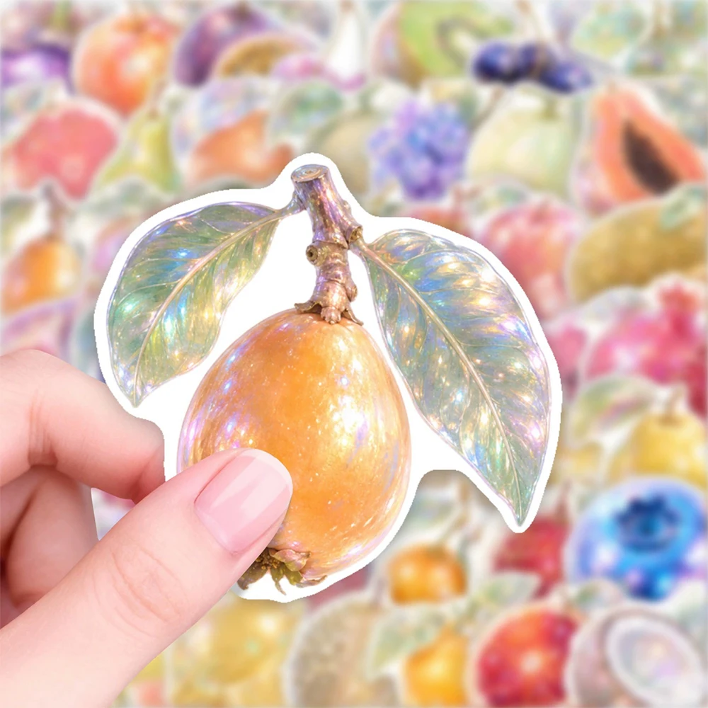 10/30/50pcs Colorful Shiny Fruits Orange Lemons Stickers DIY Water Bottle Phone Guitar Diary Cute Cartoon Decals Decoration Toy