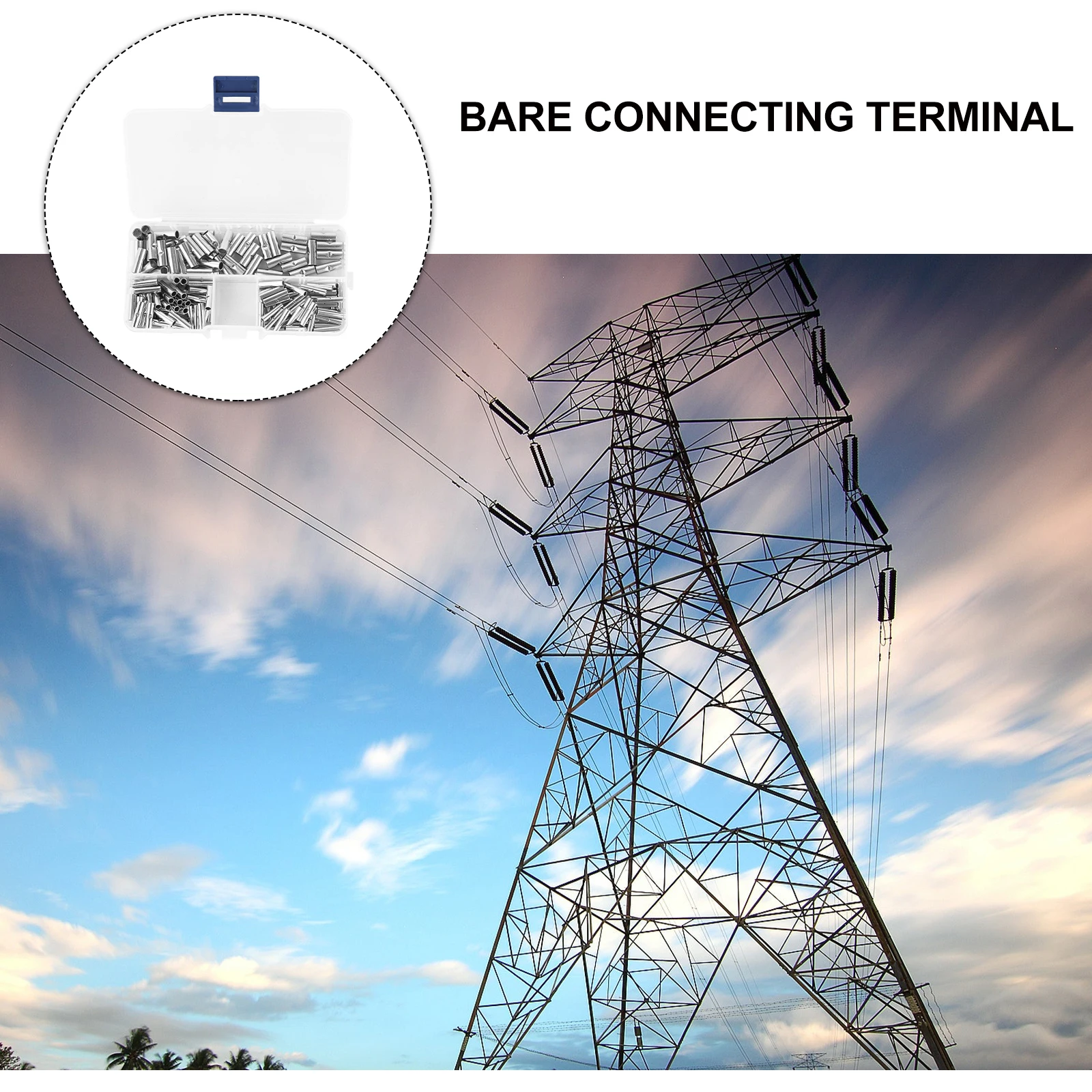 

150Pcs Butt Splice Terminal Set Corrosion Resistant Copper Connectors for Secure Wire Joining in Industrial Equipment