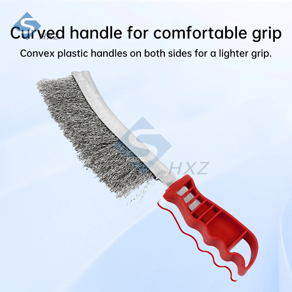 201/304 Stainless Steel Wire Brush Copper Plated Wire Brush Anti-rust/Clean/Paint Removal Multi-function Household Cleaning Tool