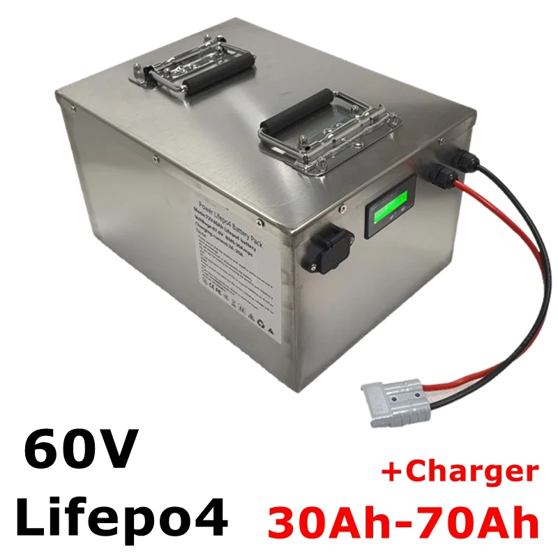 Lifepo4 Battery 60V 50Ah-70Ah for 2KW-3000W Vehicle Snowmobile Golf Cart - High Capacity 40Ah 30Ah Non-48V 72V Battery 0 sold