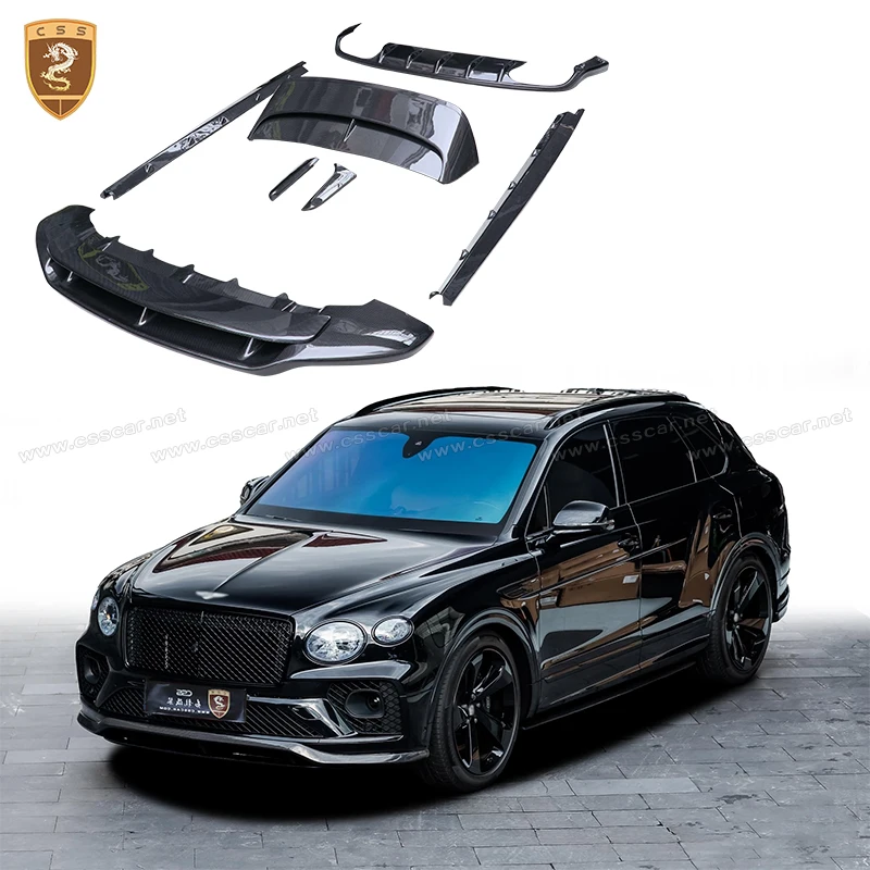 For Bentley New Bentayga Tuning V8S /Speed 2020-2024 Wide Front Rear Bumper Guard Side Skirt Extension Door Lip Splitter Winglet