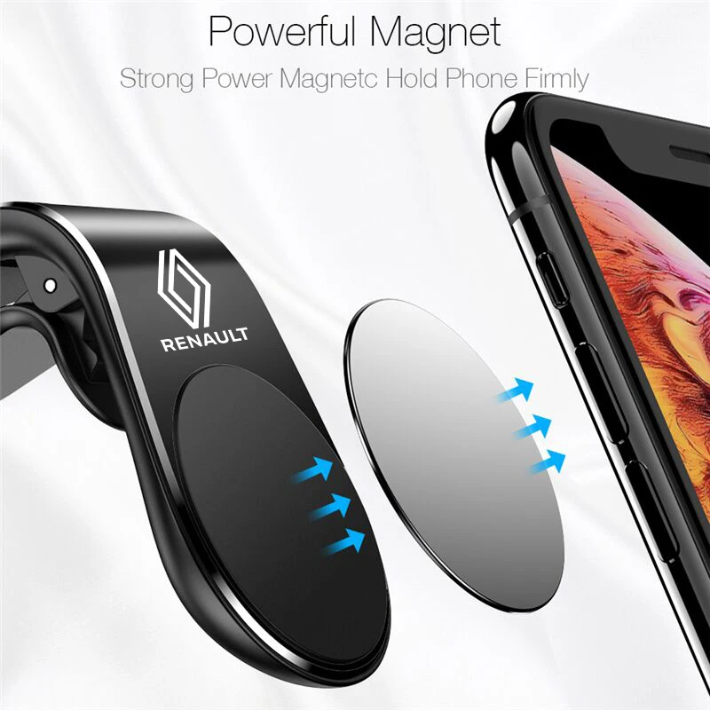 Metal Magnetic Car Phone Holder for Renault Sport Duster Megane 2 3 Accessories