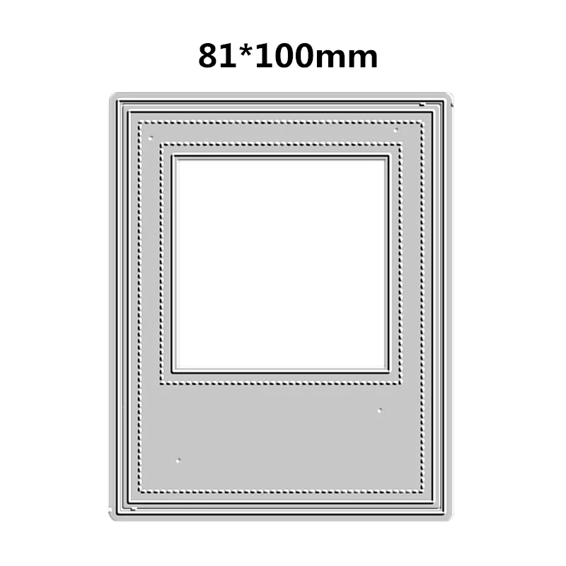 Metalowe matryce do wycinania Polaroid w tle dla nowości 2023. Scrapbooking Tworzenie papieru Ramka do kart Materiały rzemieślnicze Bez pieczątek