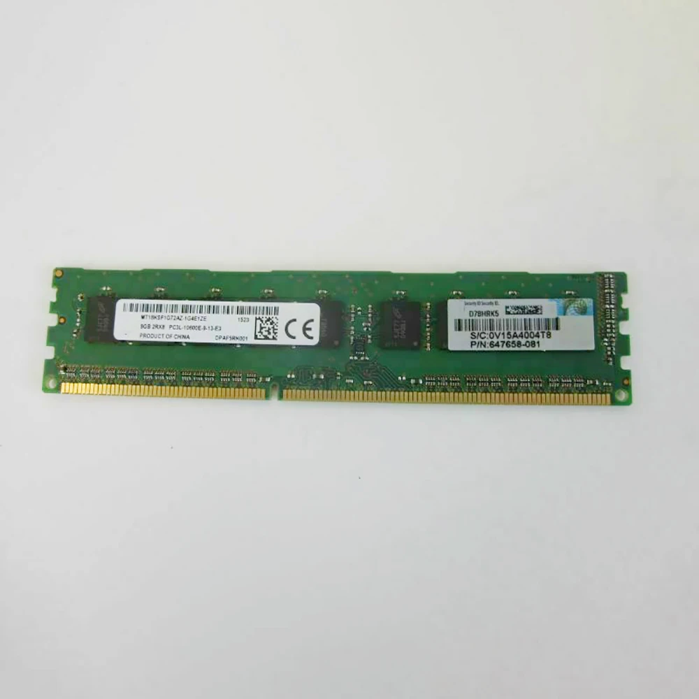 647909-B21 664969-001 647658-081 PC3L-10600E RAM 8GB DDR3 1333 ECC UDIMM Server Memory High Quality Fast Ship