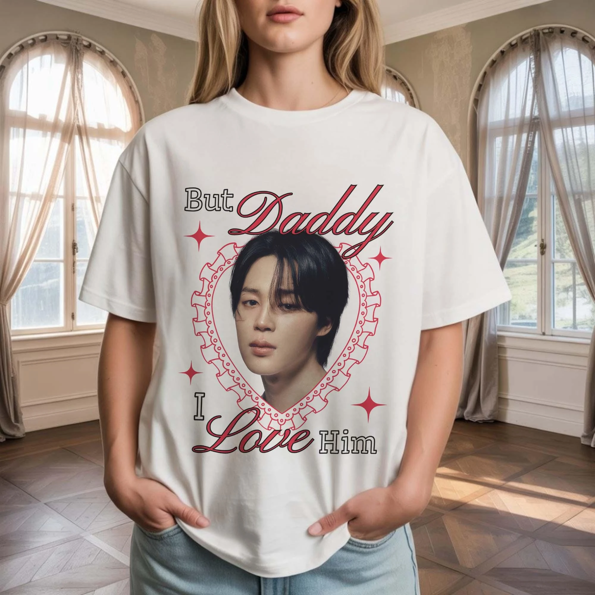 Camiseta Unisex 2026 con Gráfico de Jimin de BTS, 100% Algodón, Camiseta de Moda Coreana Kpop para Hombre y Mujer, Gira Arirang World 2026