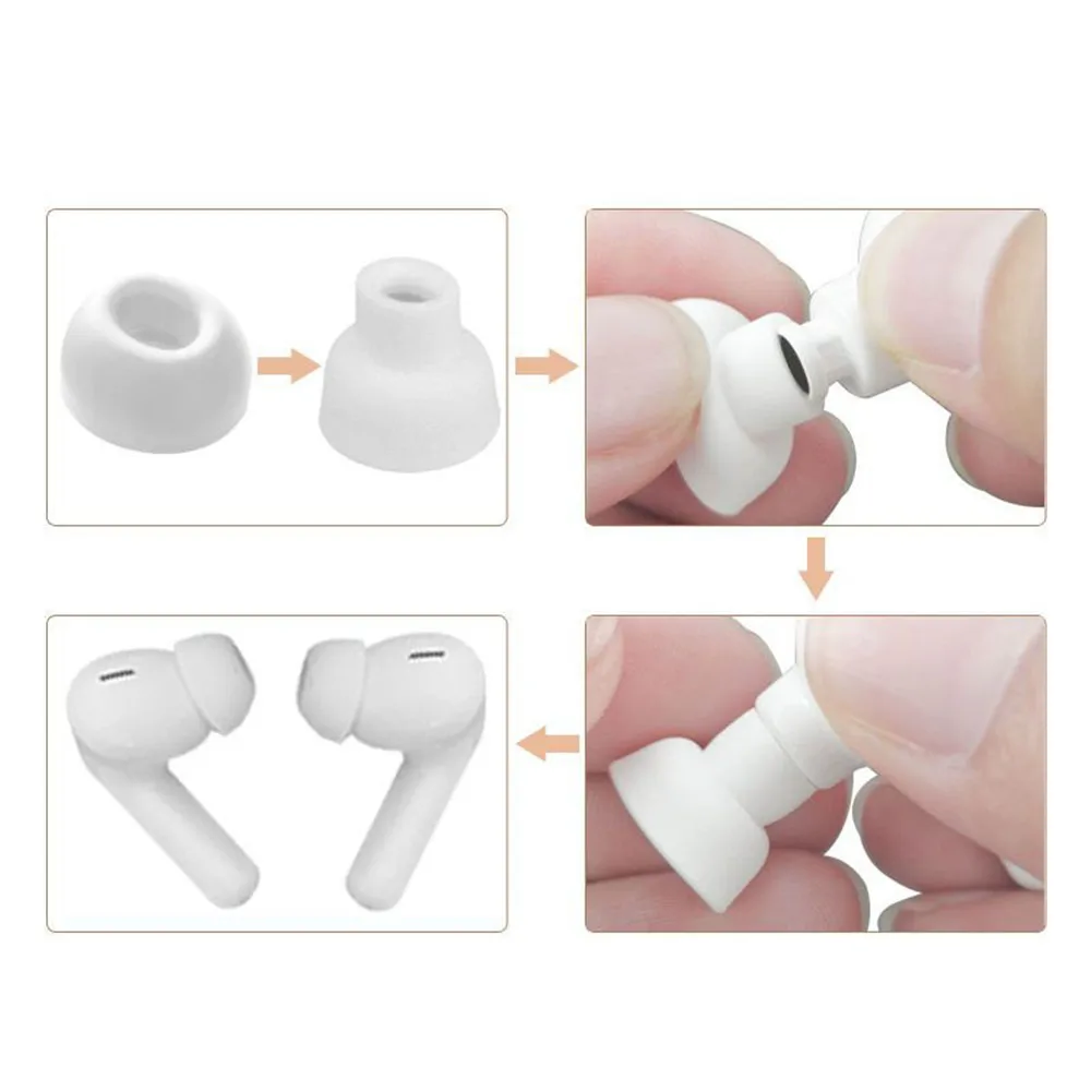 Eartips Eargels for Xiaomi Redmi Buds 4 Pro Soft Silicone Earplugs Caps Bluetooth Earphone Cover Gels Earbuds Tips Accessories