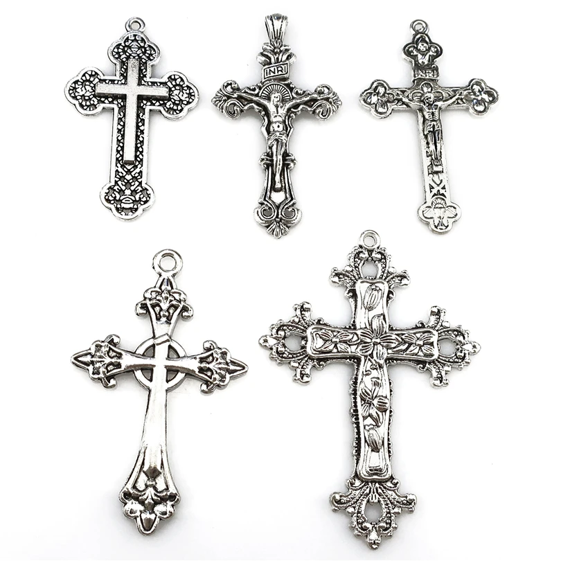 Different Metal Cross Pendants for DIY Jewellery Making