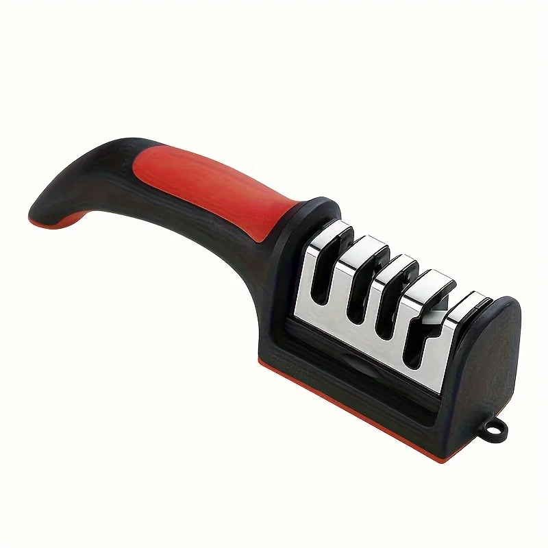 1 multifunctional level 4 professional knife sharpener - tungsten steel, ABS and ceramic sharpening stone