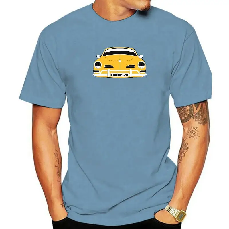 CUSTOM HTees T-shirt - KARMANN GHIA (Karman) Pick car colour plate S-3XL Hot Sale Men T Shirt Fashion