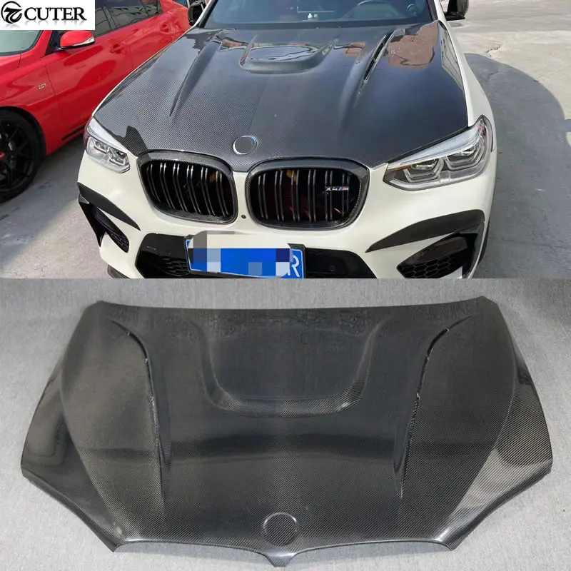 

F97 X3M F98 X4M Carbon Fiber Front Engine Hood Bonnet Cover for BMW G01 X3 G02 X4 Car Body Kit 2019