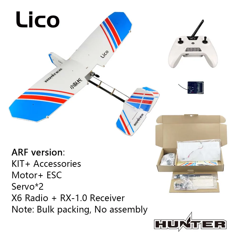 HEMooING/HEE WING Hunter Lico Trainer MPP RC Avion, Mayor Inner, Envergure 640mm, Version ARF, Version PNP