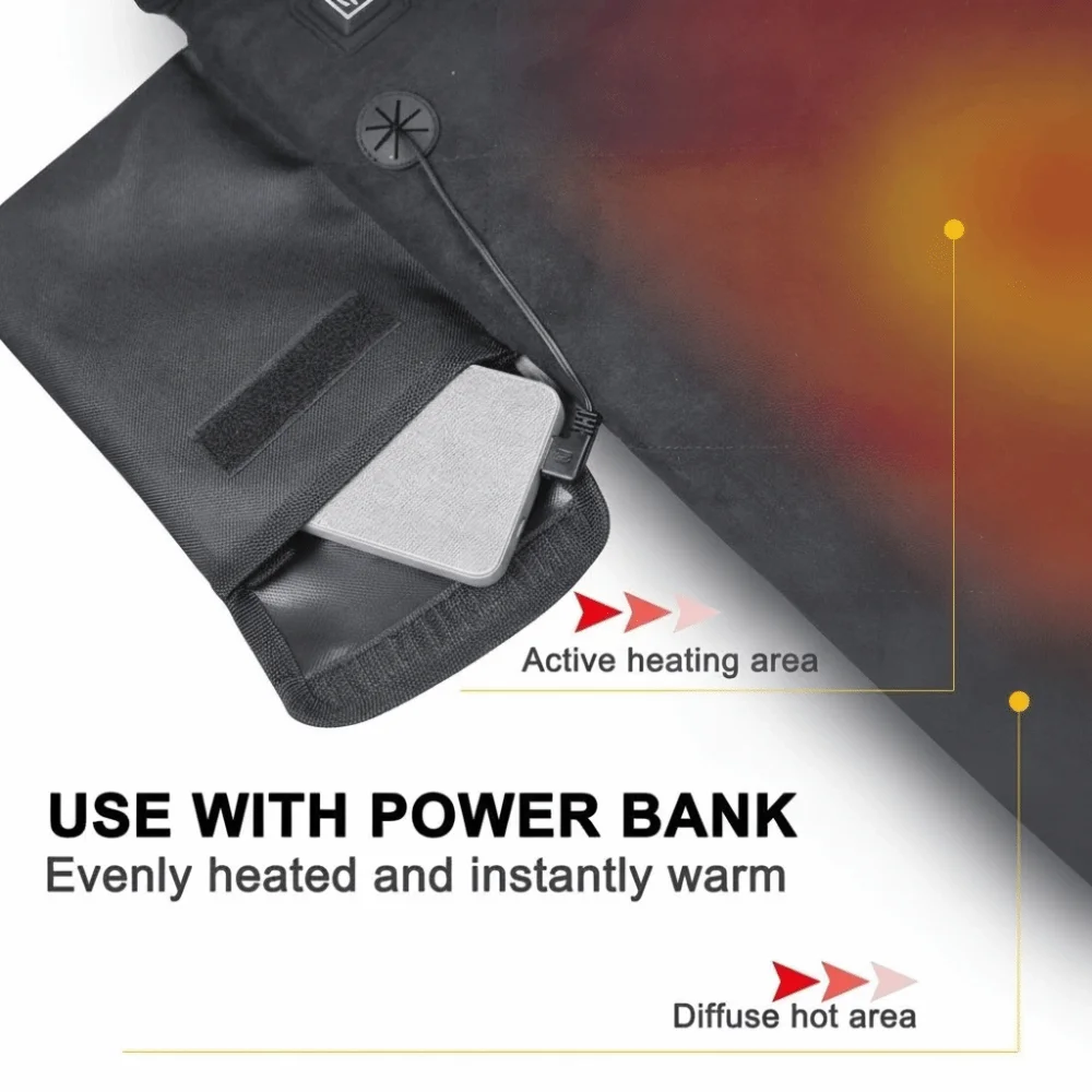 USB Charging Warm Heated Seat Mats Cold Resistant Folding Portable Heated Seat Cushion Lightweight Fast Heating Car Seat Cushion