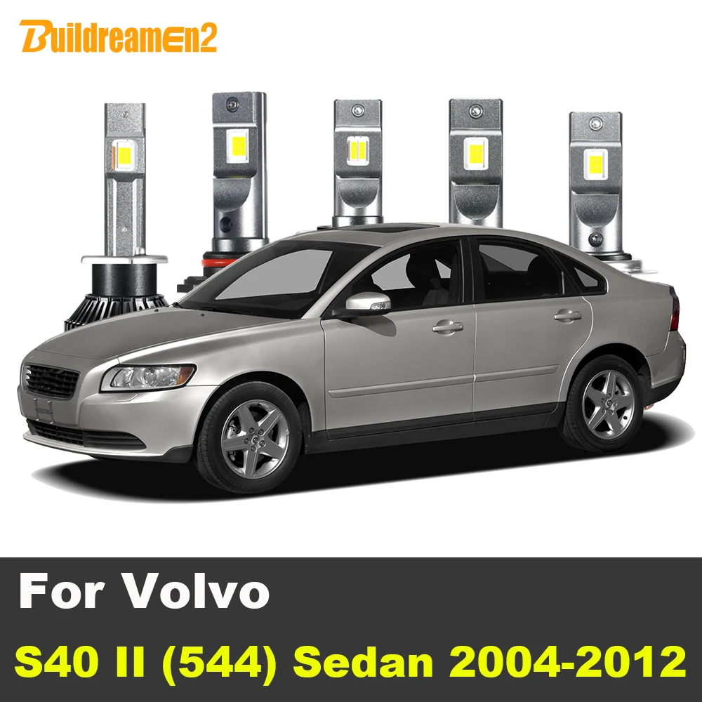 2 Pieces No Error LED Headlight High Low Beam 100W 20000LM Car Front Head Light Lamp For Volvo S40 II (544) Sedan 2004-2012