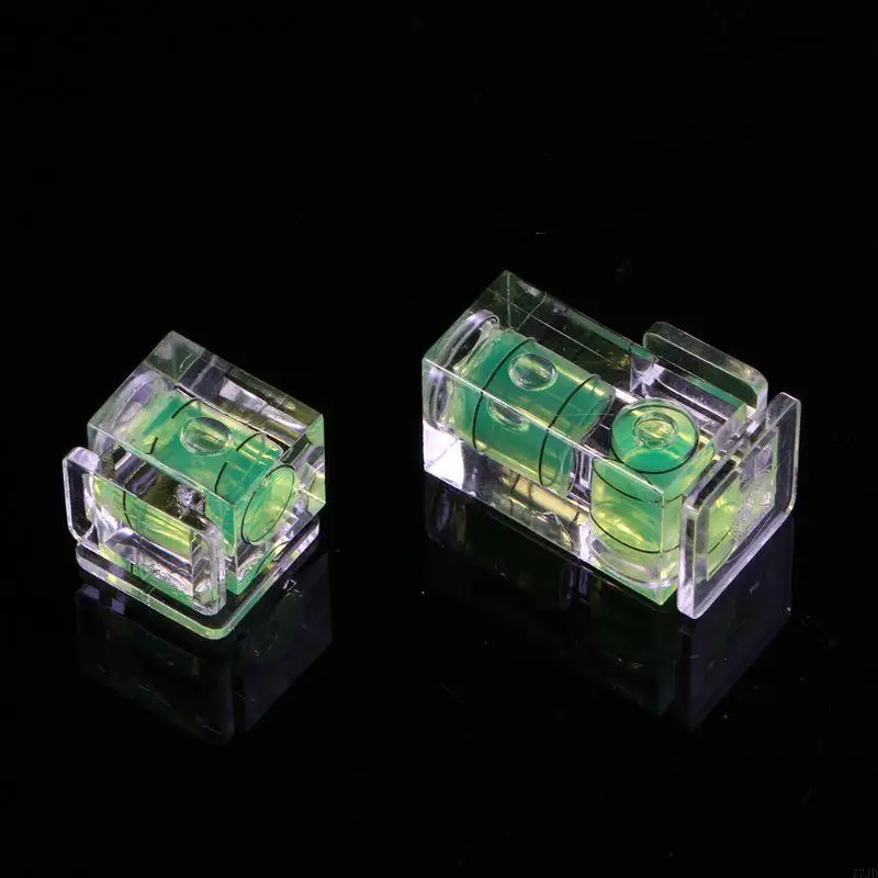 77JD Square Acrylic Spirit Mini Level Bubble Camera Bubble Level Untuk