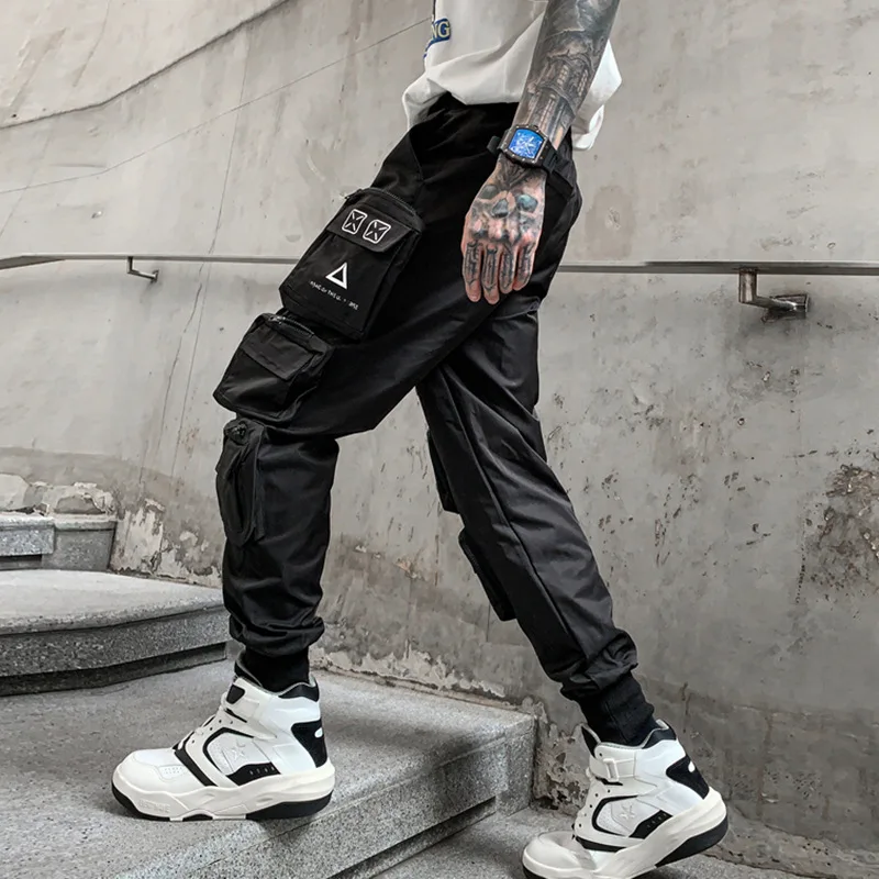 2022 Techwear スタイルマルチポケットカーゴパンツ男ヴィンテージ