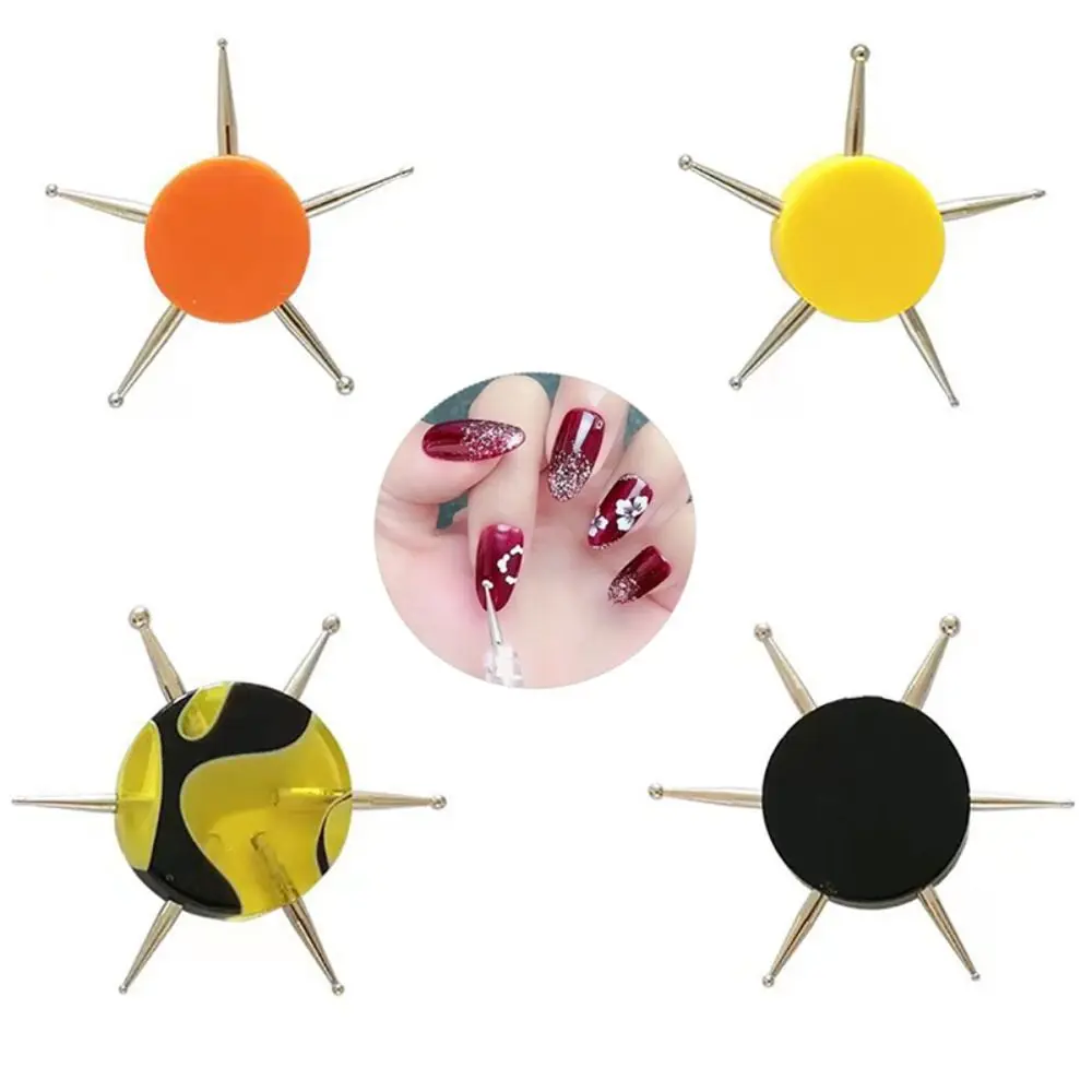 6 Head Nail Art Dotting Tools Disc Nail Drill Point Nail Tools Dot Painting Tools Nail Point Drill Pen DIY Art