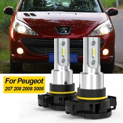 BMTxms 2pcs PSX24W 2504 LED Fog Light DRL Lamp Canbus For Peugeot 206 207 CC 208 3008 Ford Escape Dodge Journey Charger Citroen