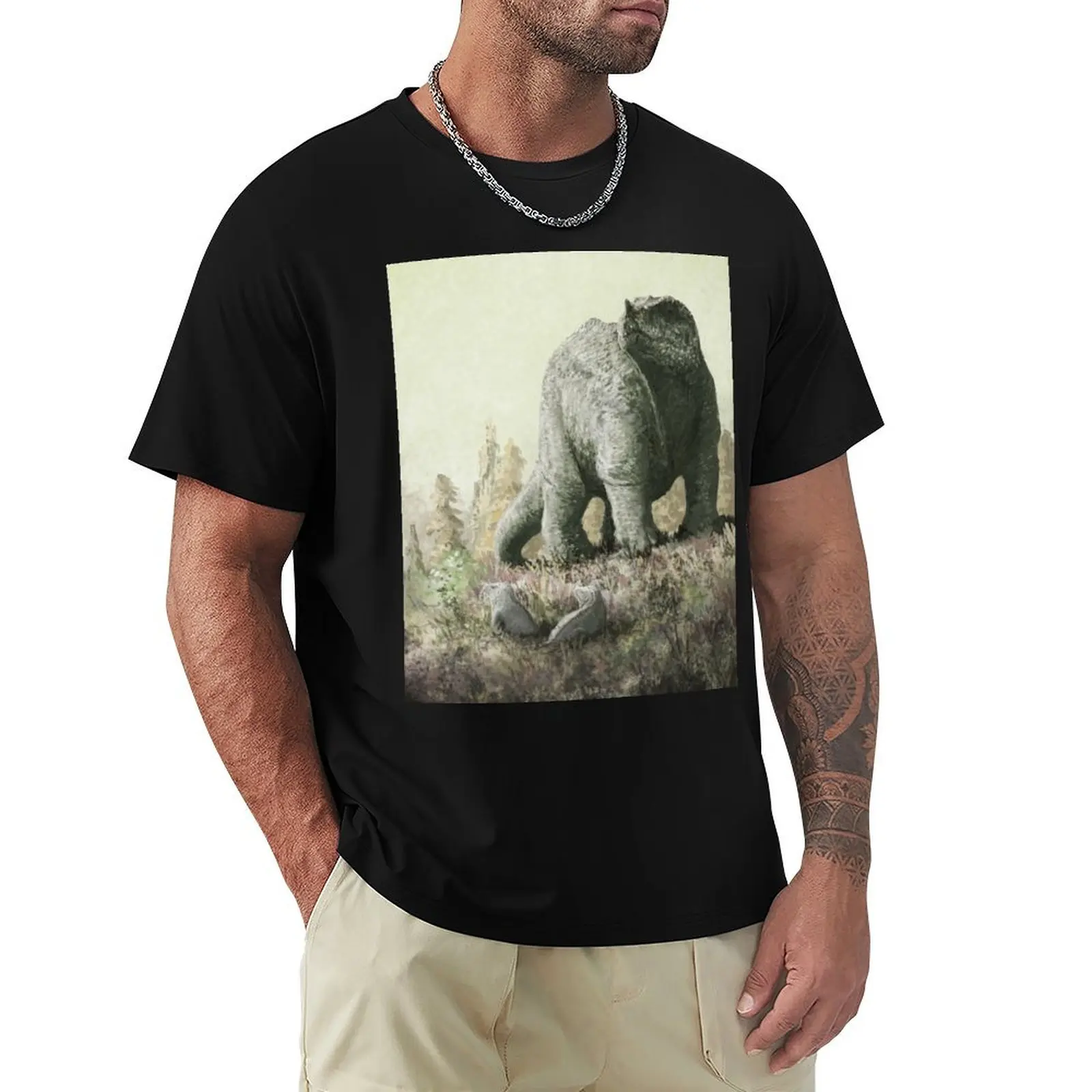 

Old-timey Iguanodon, with old-timey iguanodontlets T-Shirt summer top Blouse funny costumes mens t shirts pack