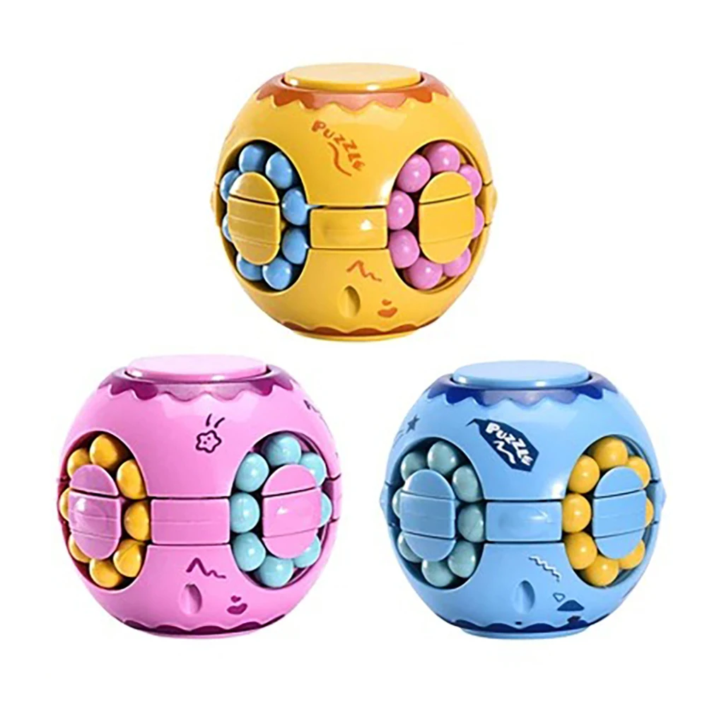 Rotate Slide Bean Puzzle Magic Cube Gyro Fidget Toy Spinner 3D Ball Antistress Fingertips IQ Games Gift for Child Adult Boy Girl