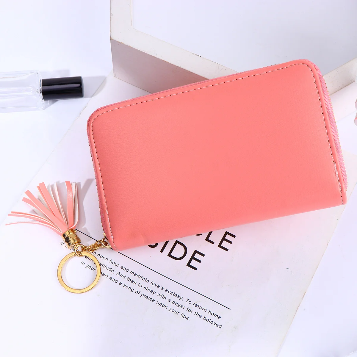 Vorlage Kartenhalter Reißverschluss Stempelplatte Organizer Fall Frauen Mädchen Rosa Tasche für Kunstplatten Nail Art Platten Fall