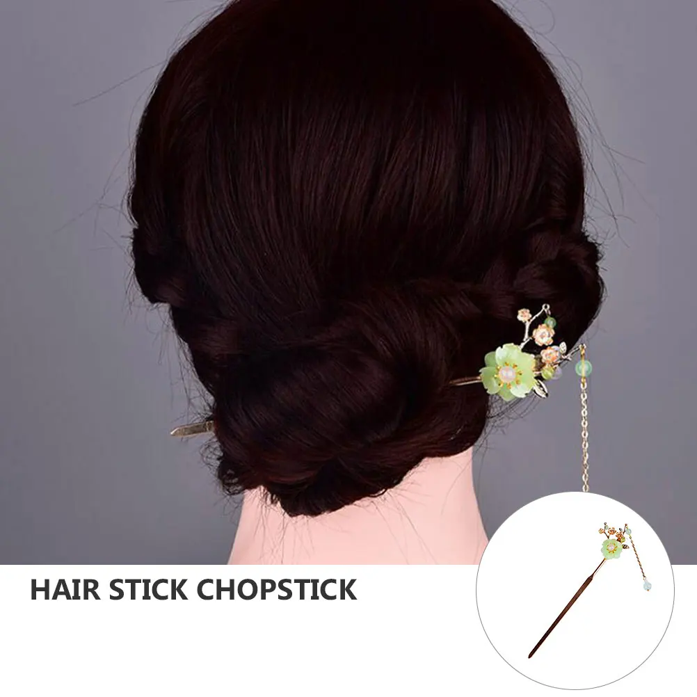 

Retro Hair Chopstick Tassel Stick Dangle Sticks for Buns Women Alloy Hairpin Store Durability High