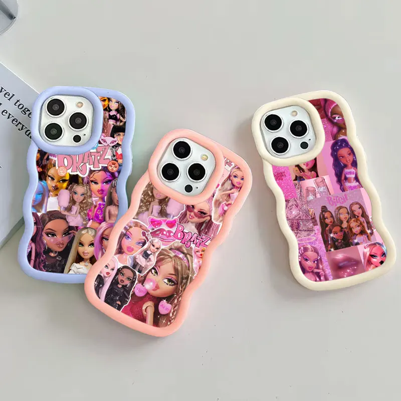 

Cartoon Fashion Bratzs Candy Color Phone Case For iPhone 17 16 15 14 Plus 11 Pro Max 13 12 Mini Air 17E 16E Soft Silicone Cover