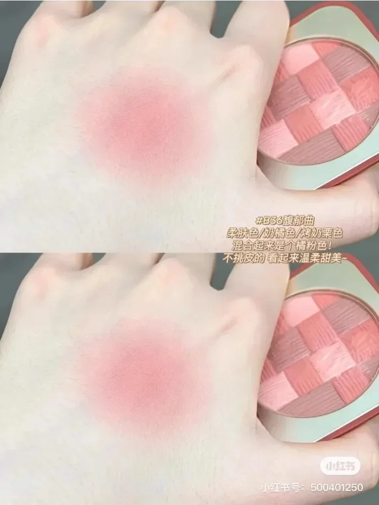 Original RED EARTH Interwoven Inspired Blush Fine Powder Nude Natural Blush Face Highlighter Finisher Cosmetics Rare Beauty