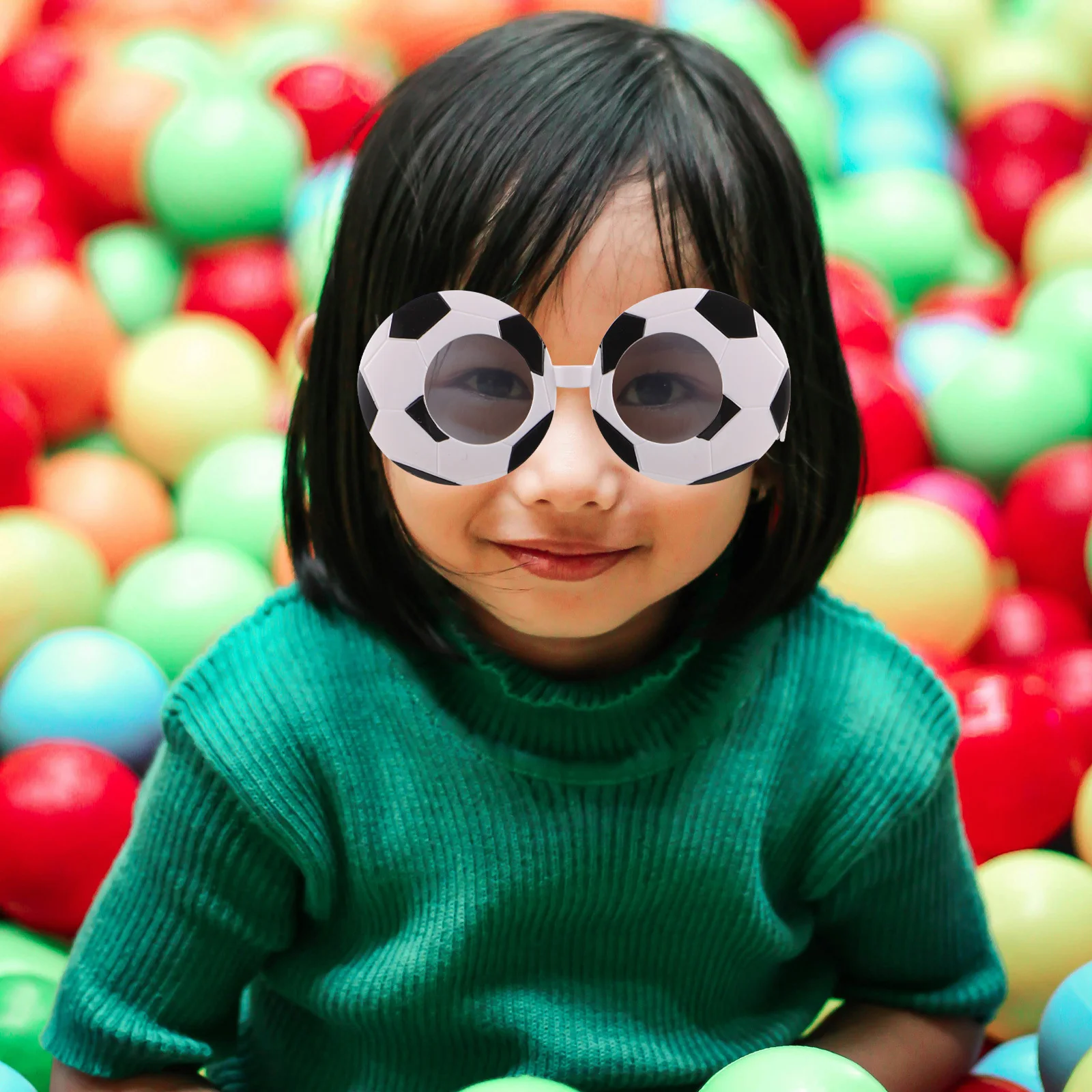 2pcs Soccer Ball Style Party Glasses Lightweight Portable Football Eyewear Props For Game Day Decorative Novelty