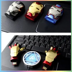 New Iron Man U Disk High Speed Usb 2.0 Flash Drive 4gb 8gb 16gb 32gb 64gb 128gb External Storage Memory Stick School Supplies Gi
