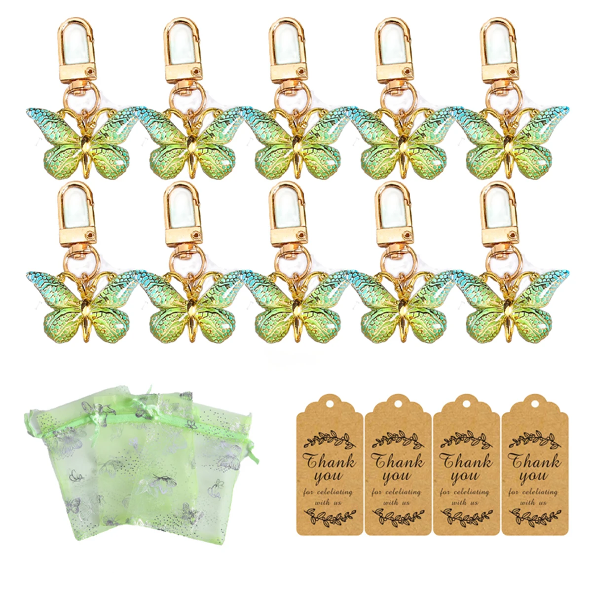 Acrylic Butterfly Keychain with Cards Bags Gift Set Creative Wedding Favors Bridesmaid Gift Souvenirs Birthday Party Favors