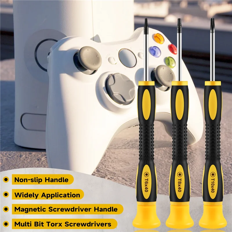 Abgn 8 pçs/set torx t8 t6 t10 h35 chave de fenda conjunto ferramentas reparo kit chave de fenda pry para um 360 ps3 ps4