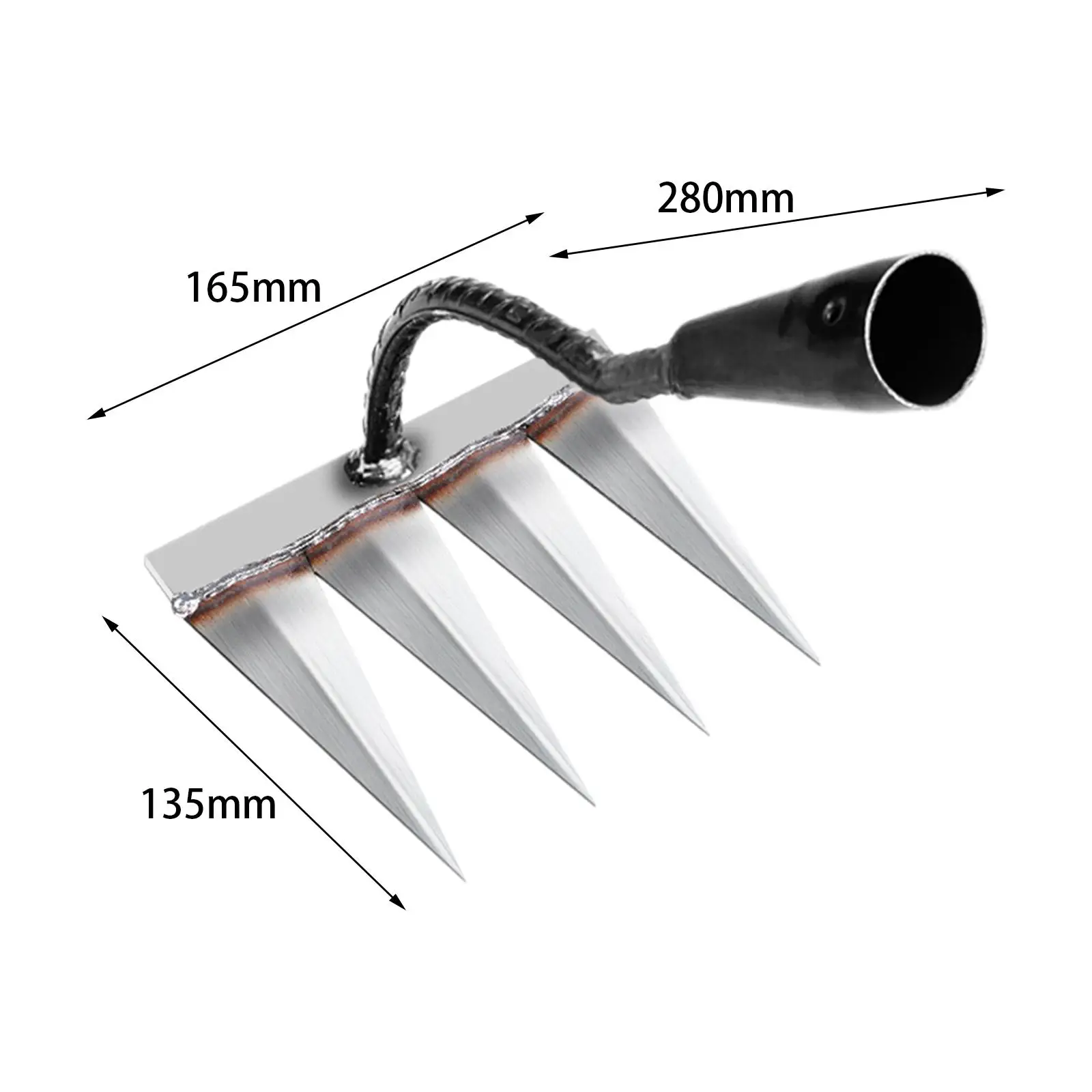 Rastrello da giardino Rastrello per allentamento del terreno Rastrello a mano da giardino per fattoria di giardinaggio nel cortile