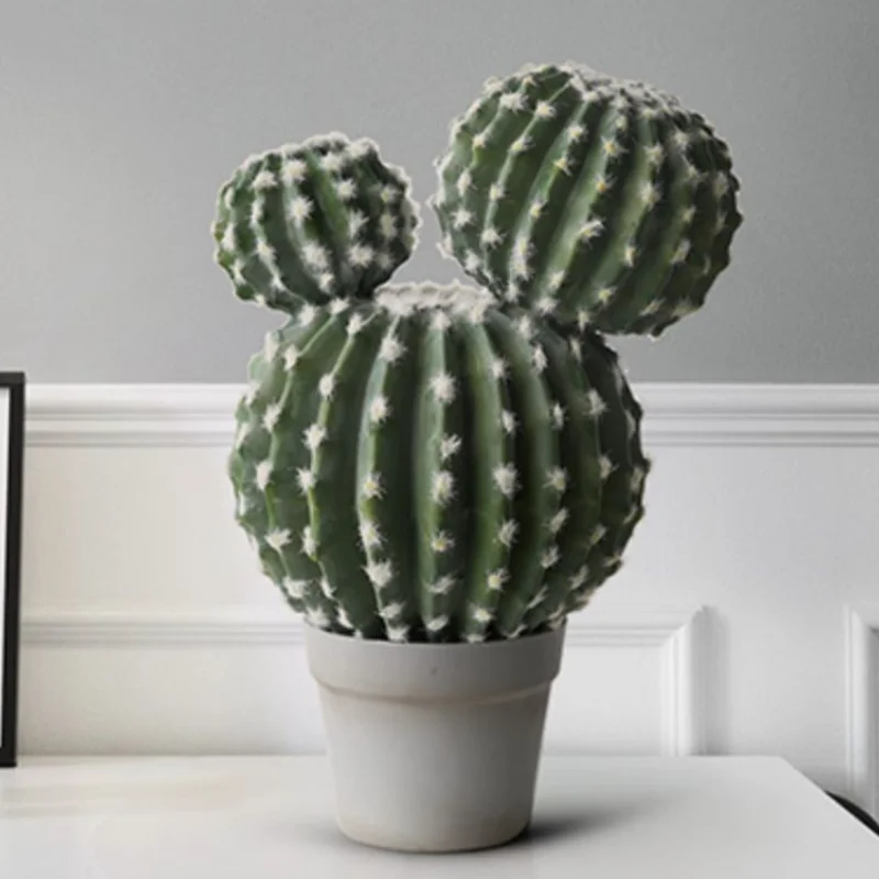 Beauty Cactus Bonsai Artificial Flowers Fake Plants Yard Ornaments Gardening Interior Room Decors Garden Home Arts Decoration