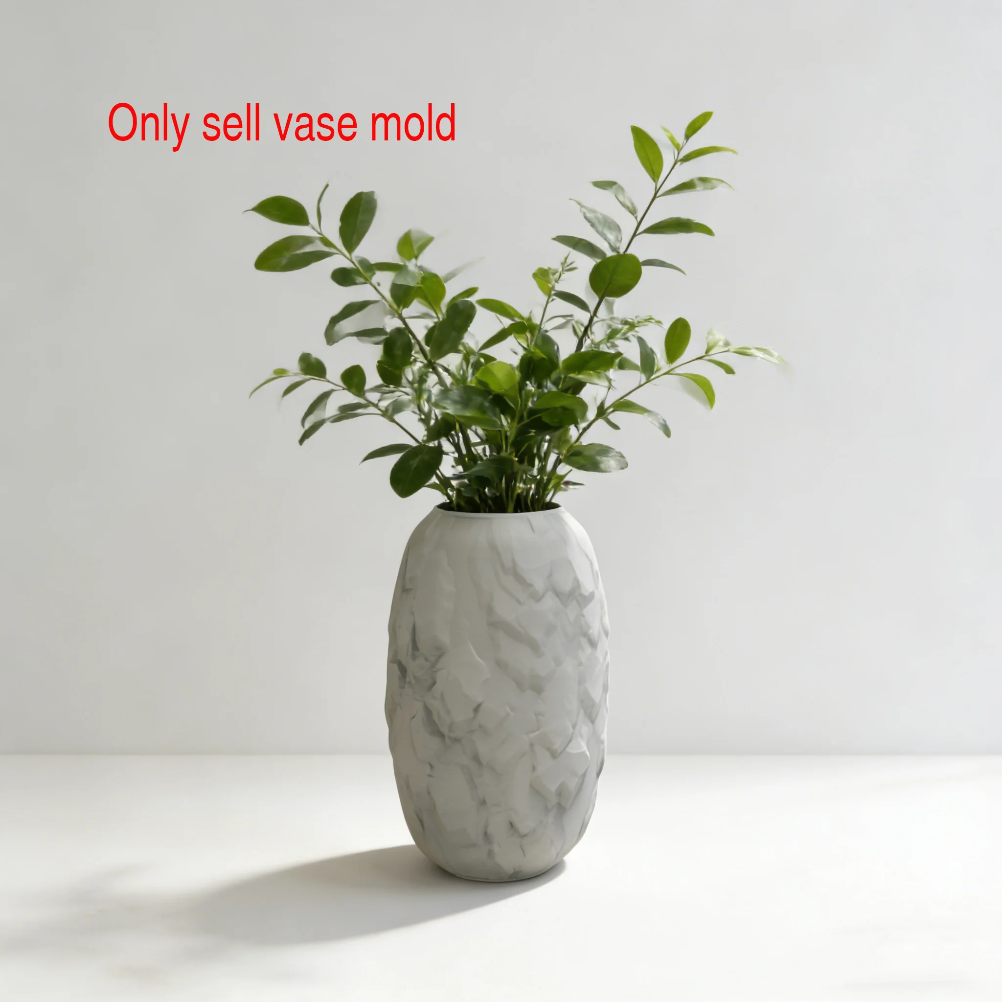 

Silicone Mold For Rock Texture Geometric Vase - Planter Mold for Plaster Concrete, DIY Industrial Style Home Decor, Modern Gift