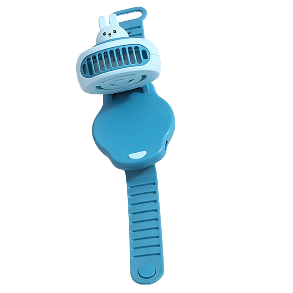 

Fan Kids Watch Hand Mini Fans Portable Rechargeable Blue Held Usb Handheld Baby