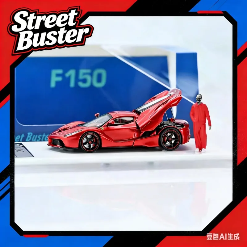 

Модель автомобиля Street Buster 1:64 Racing Horse F150 из литого сплава, фигурка Хэмилтона, красный цвет, открывающийся капот, коллекционная модель для взрослых, подарок для мальчиков.