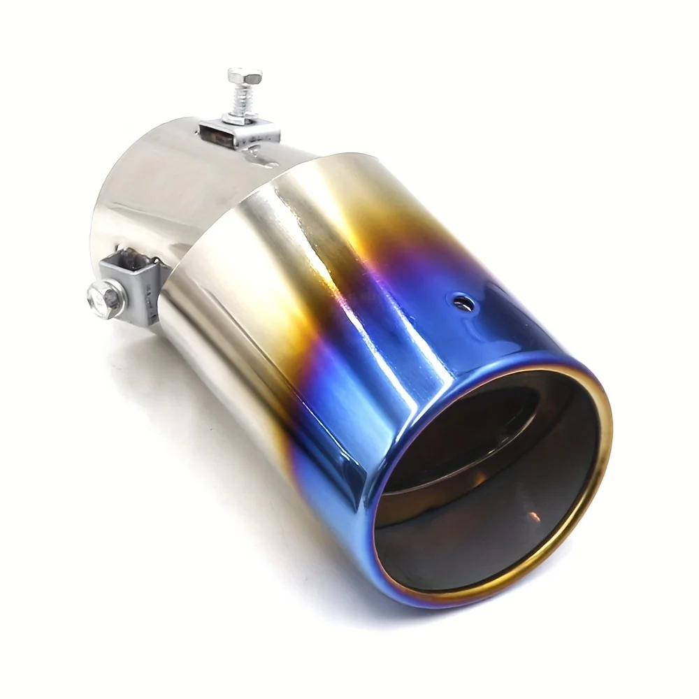 

Blue-colored Exhaust Pipe Tailpipe For Cars And Motorcycles With A Diameter Of 63mm