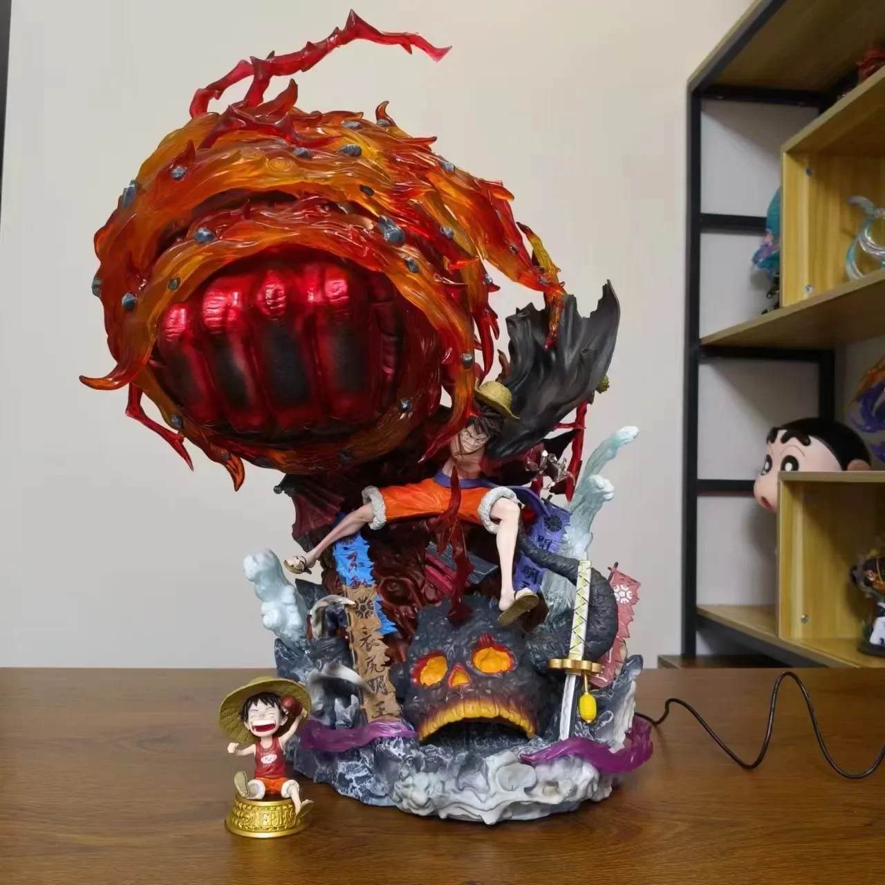 Lively Action Figure One Piece Monkey D Luffy With LED Light