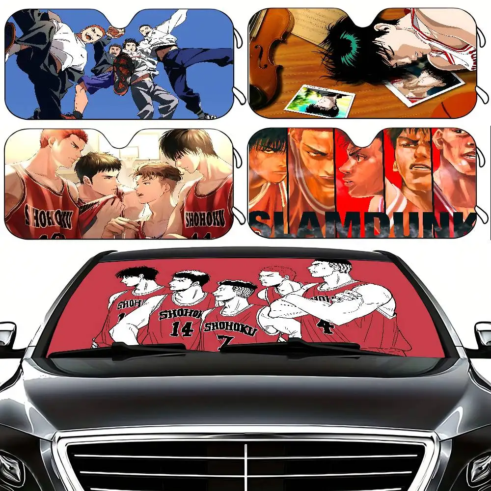 Parasol para parabrisas de coche, elegante y moderno, con diseño de Anime S-Slam Dunk, cubierta para parabrisas de coche, cortina parasol para coche, cubierta de protección solar para coche