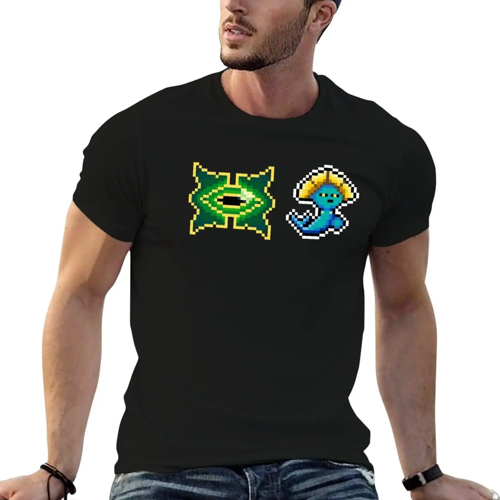 

Naalu Collective Faction Symbol + Faction Character Pixel Art T-Shirt cotton tshirt 100% printed t shirts for man T-Shirt