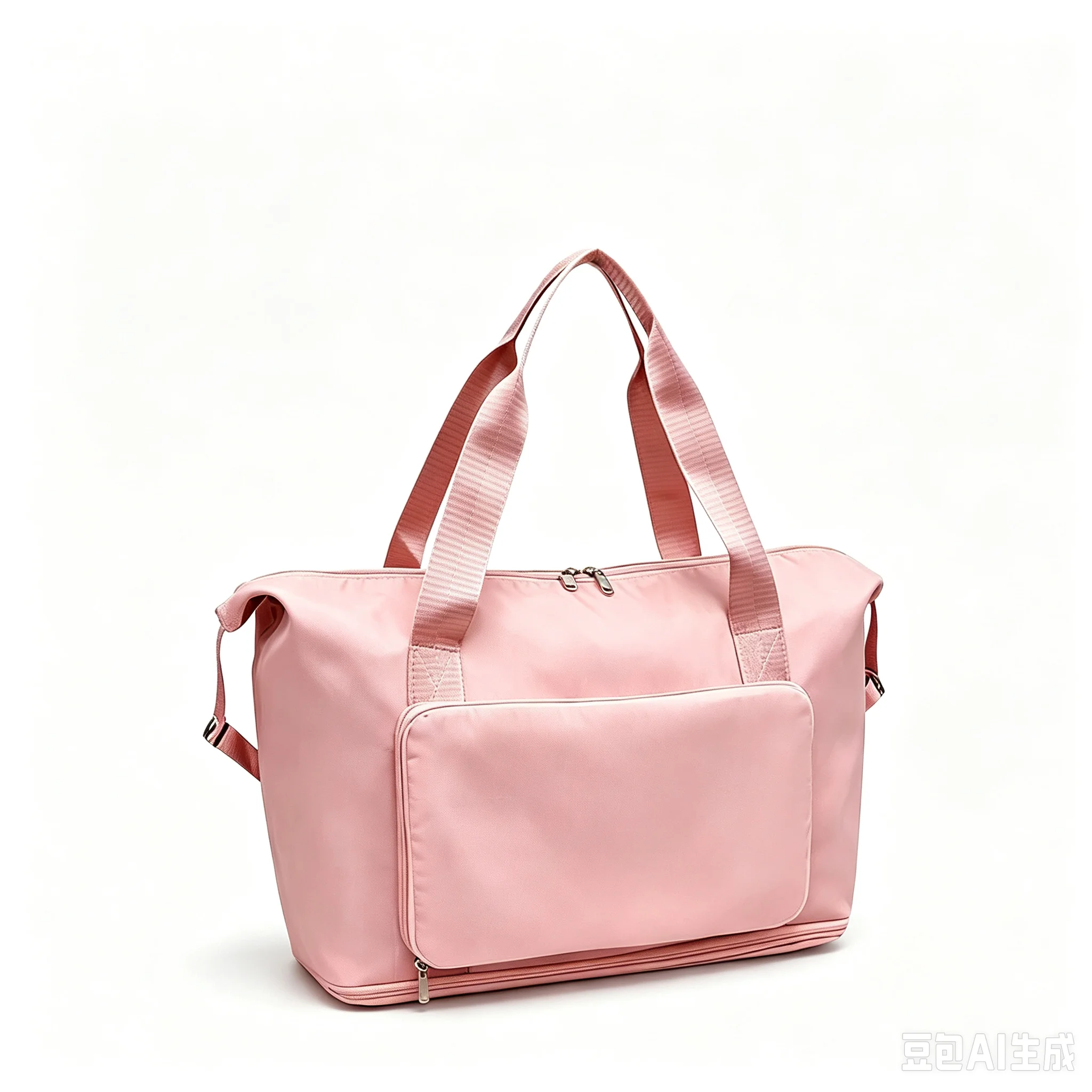 Short-Trip Travel Bag with Separate Compartments for Dry and Wet Items—Nylon Yoga & Fitness Bag for Women, Foldable, Expandable,