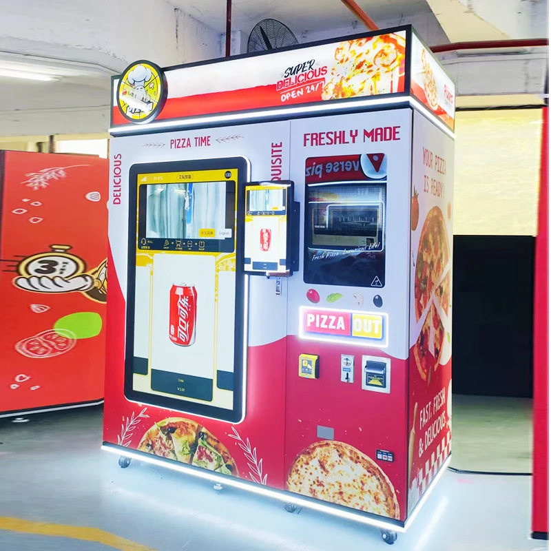 

Fully Automatic Outdoor Pizza Vending Machine Fast Baking Customized Pizza with Self-service Heating Fast Food