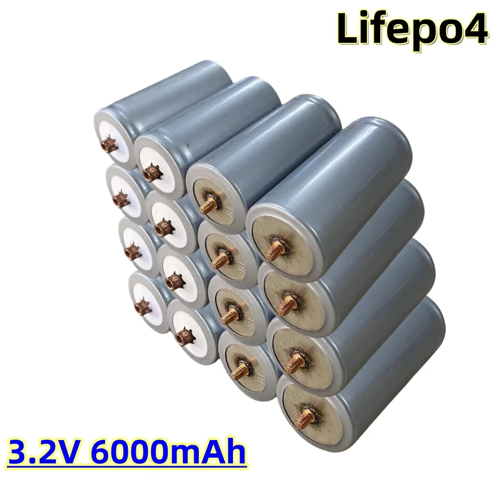 100% Original 32650 6000mAh 3.2V lifepo4 Rechargeable Battery Professional Lithium Iron Phosphate Power Battery with screw