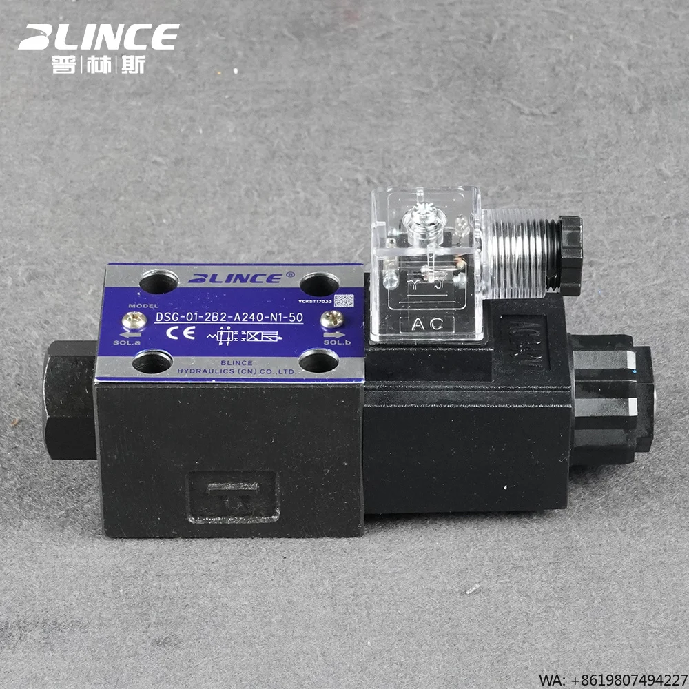 DSG-01-3G2-A240-N1-50 4 Way 2 Position AC 240V  Hydraulic Solenoid Valve Block Yuken Hydraulic Directional Valve