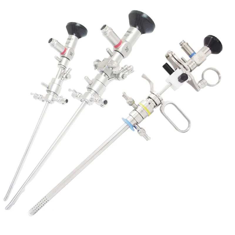 Surgical monopolar bipolar resectoscope set