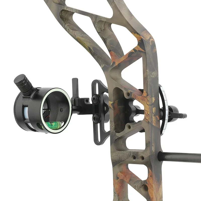 1pc Compound Bow Sight Aviation Aluminum Adjustable Pointer for Compound Bow Hunting Outdoor Shooting Target Accessories