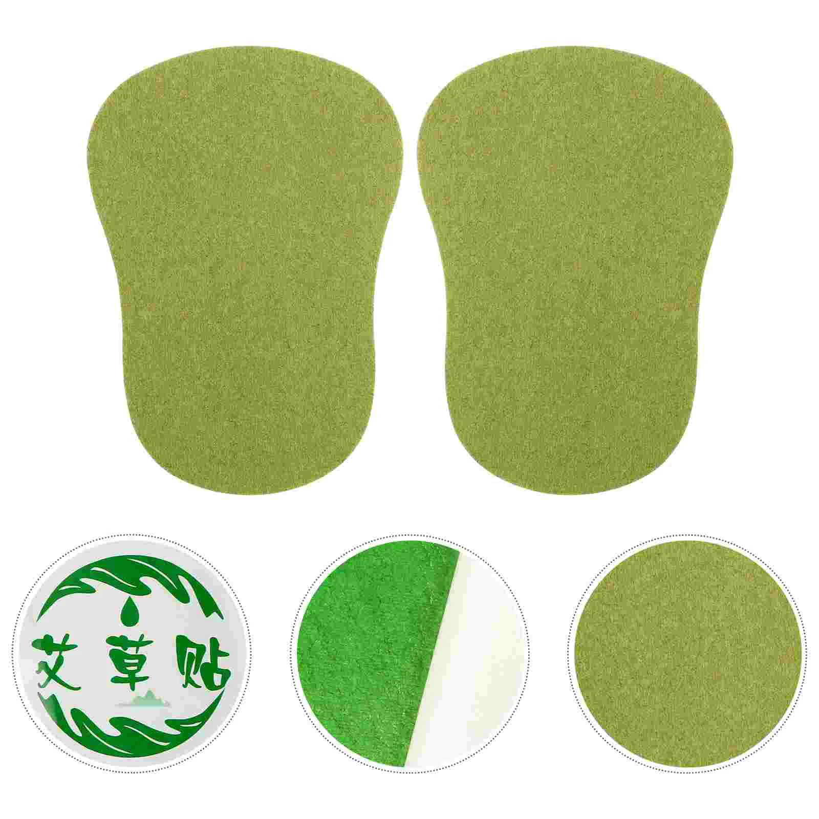 32 Pcs Foot Patch Moxa Leaf Vola Patches Sticker Mugwort Ginger Wormwood Pads Green Warm