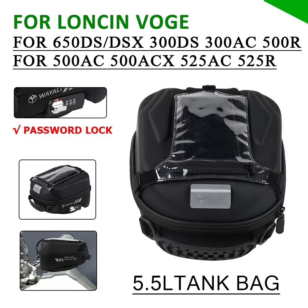 

For Loncin VOGE 650DS 650DSX 525R 300 DS 650 DSX 350 AC 500 ACX 525 R Accessories Tank Bag Luggage Backpack Navigation Phone Bag